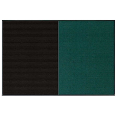 United Visual Products Enclosed Corkboard, 1 Door, 48"x36", 4" Fra UV3402-SATIN-RUBBER
